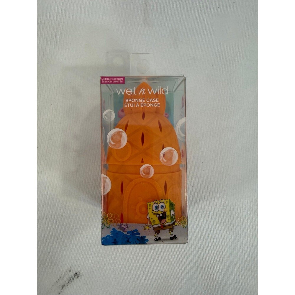 limited edition wet n wild makeup sponge case is shaped like SpongeBob's pineapp